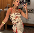 Hana Ruched Midi Dress