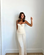 Double Time Pleat Dress in Nougat