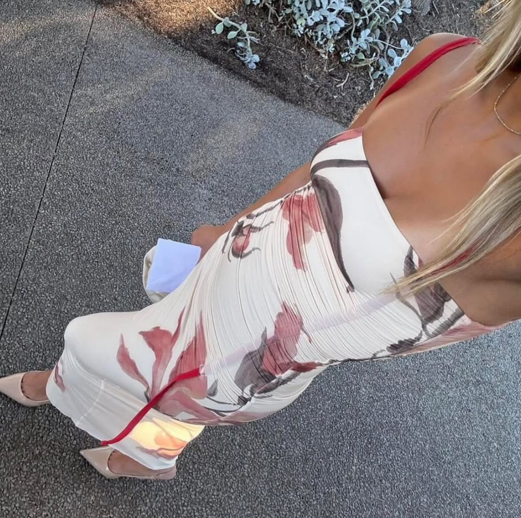 Hana Ruched Midi Dress