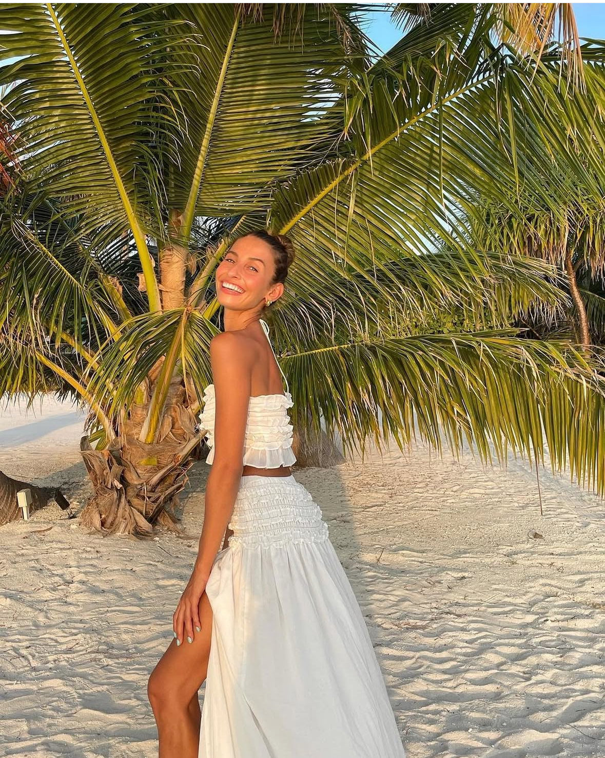 Alina Crop Top and Skirt Ivory