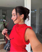 Neon Maxi Dress Red