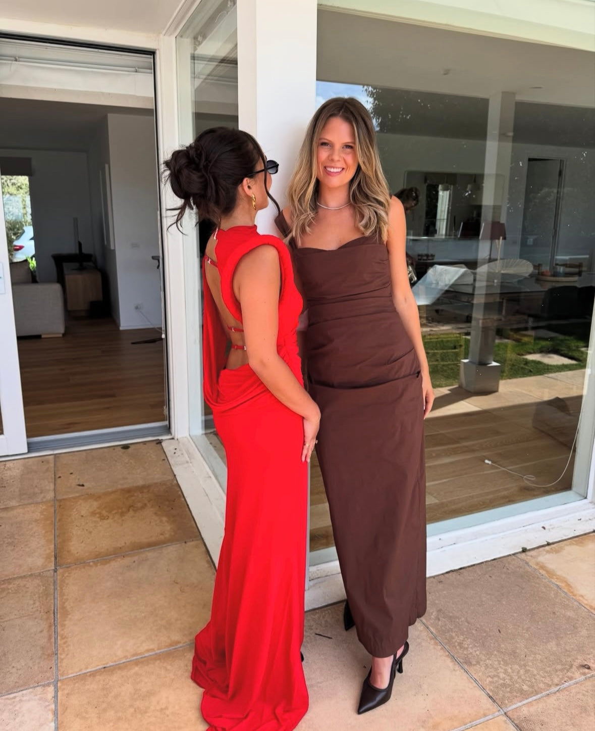Neon Maxi Dress Red