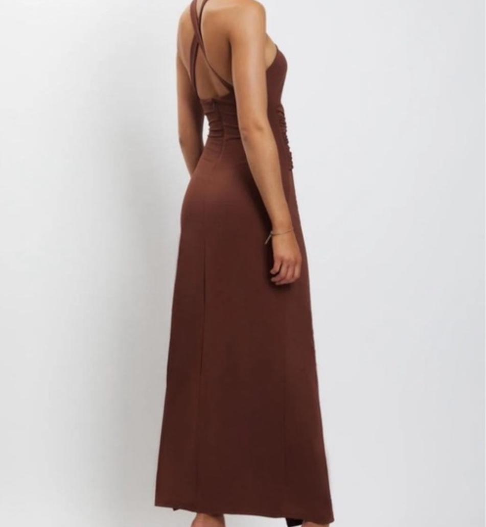 Nikki Brown Cut Out Dress