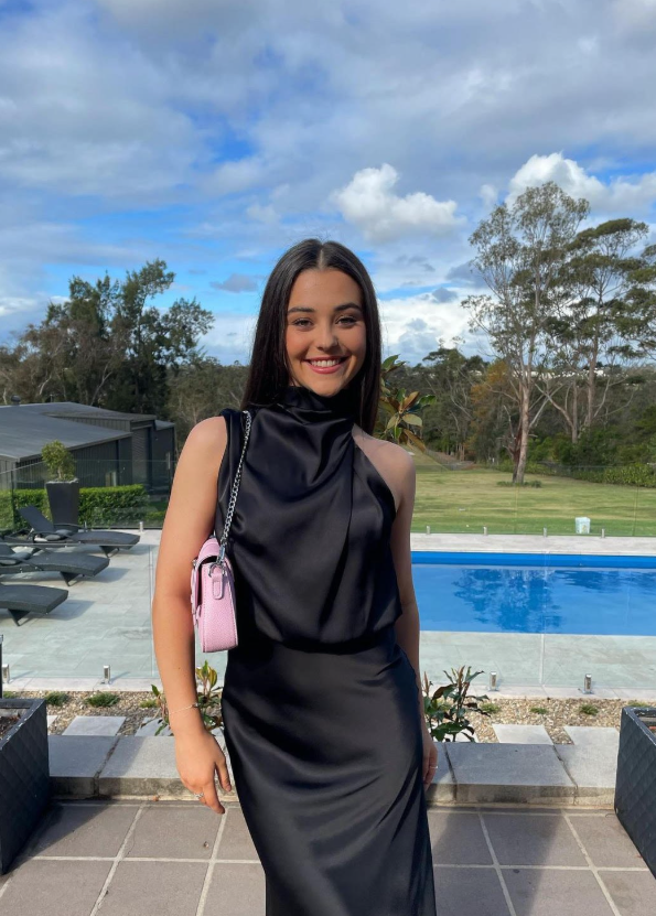 Aysmmetrical Black Silk Dress
