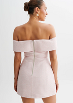 Helana Tweed Off Shoulder Mini
