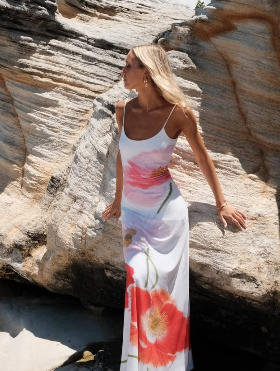 Poppy Blossom Maxi Dress