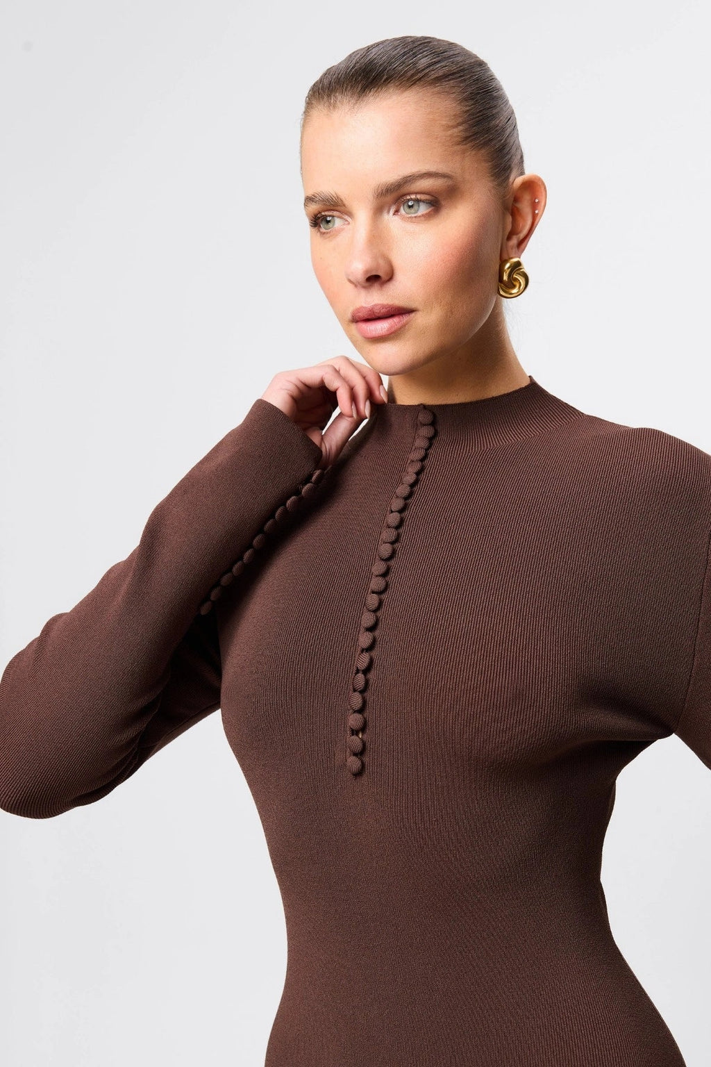 Windsor Midi Dress Chocolate