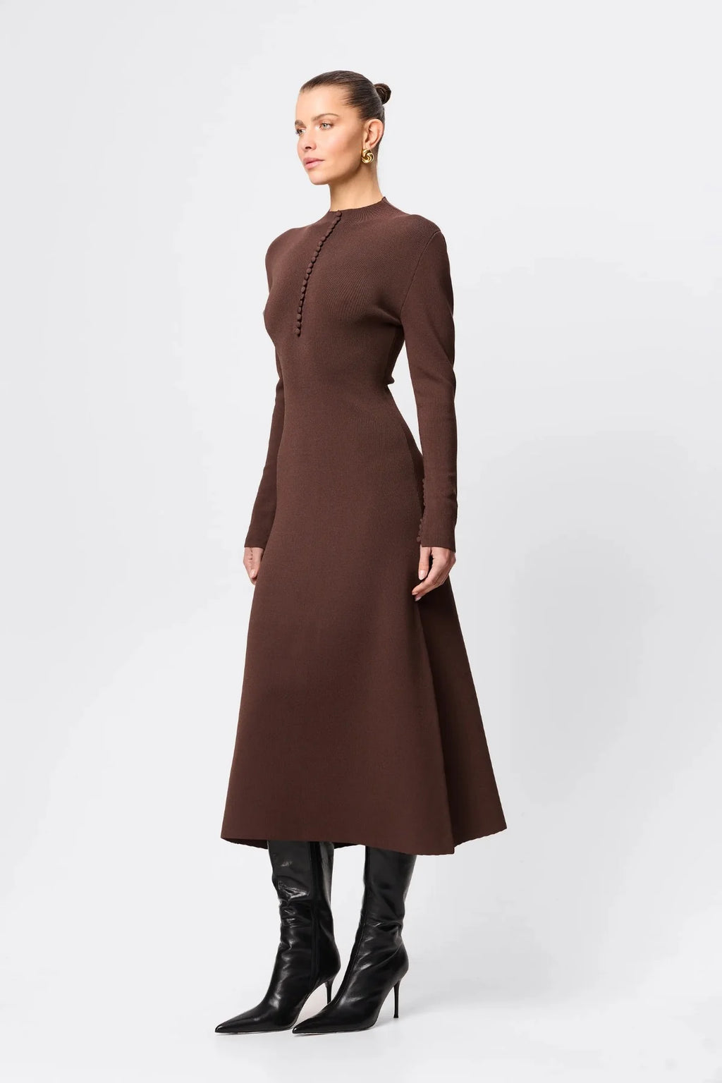 Windsor Midi Dress Chocolate