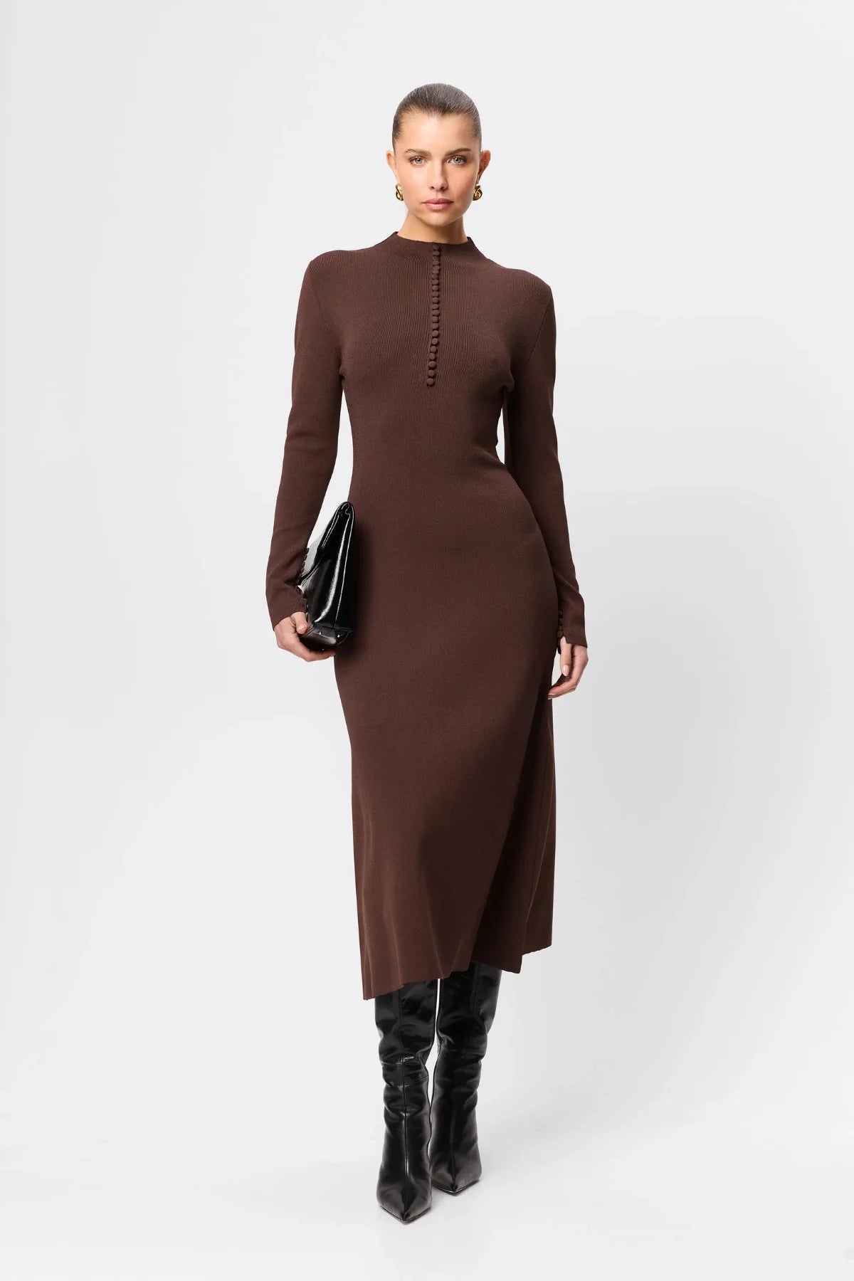 Windsor Midi Dress Chocolate