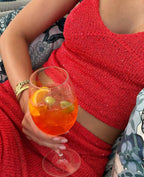 Caroline Set in Rosa Sequin