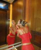 Caroline Set in Rosa Sequin